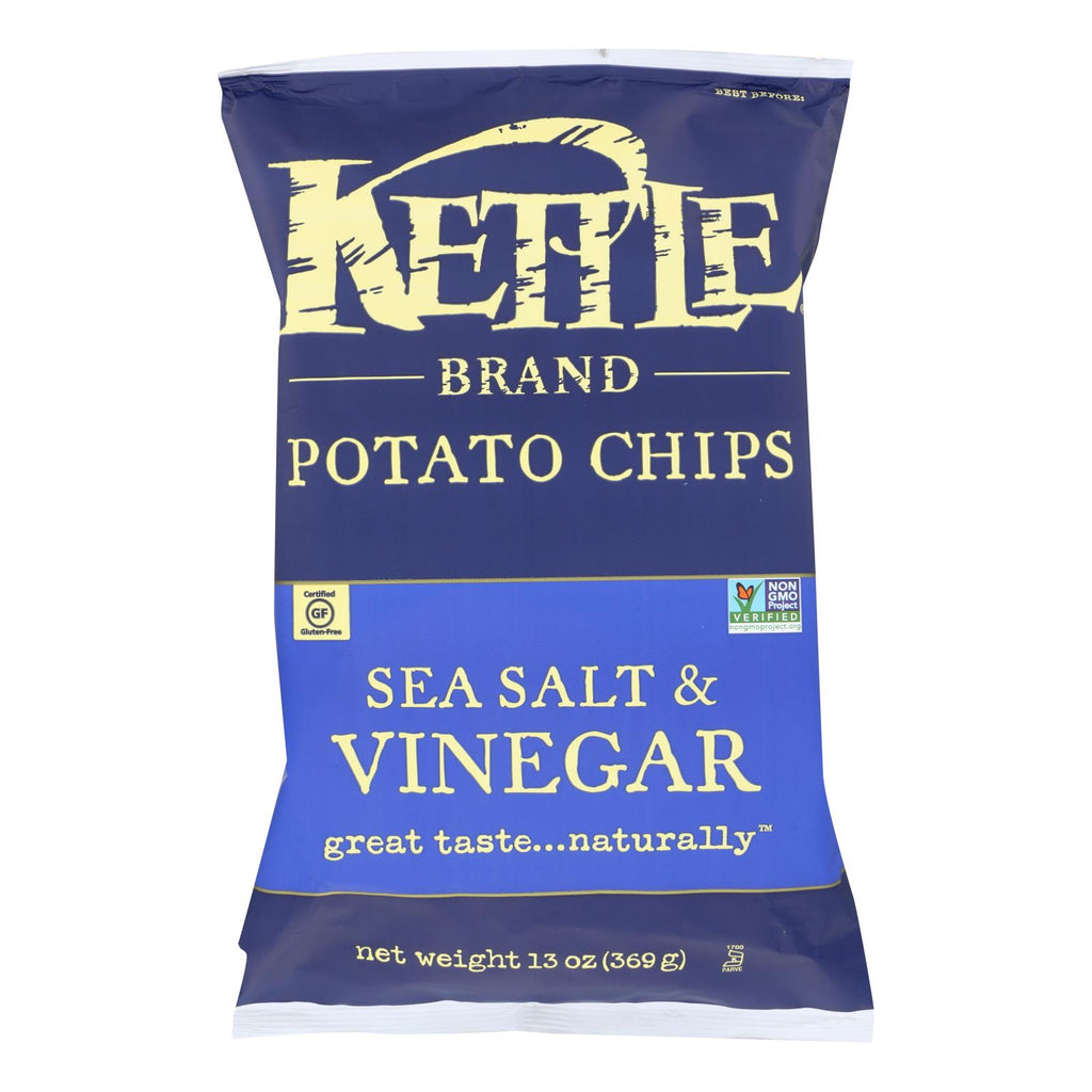 Kettle Brand - Potato Chps Sea Salt & Vngar - Case Of 9 - 13 Oz - Lakehouse Foods