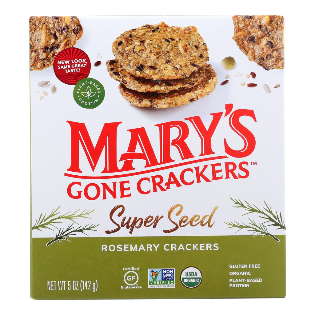 Mary's Gone Crackers - Cracker Rosemary - Case Of 6 - 5.00 Oz - Lakehouse Foods