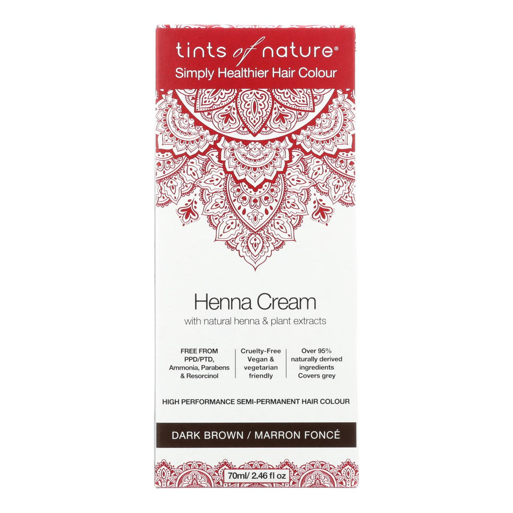 Tints Of Nature - Henna Cream Dark Brown - 2.46 Fz - Lakehouse Foods