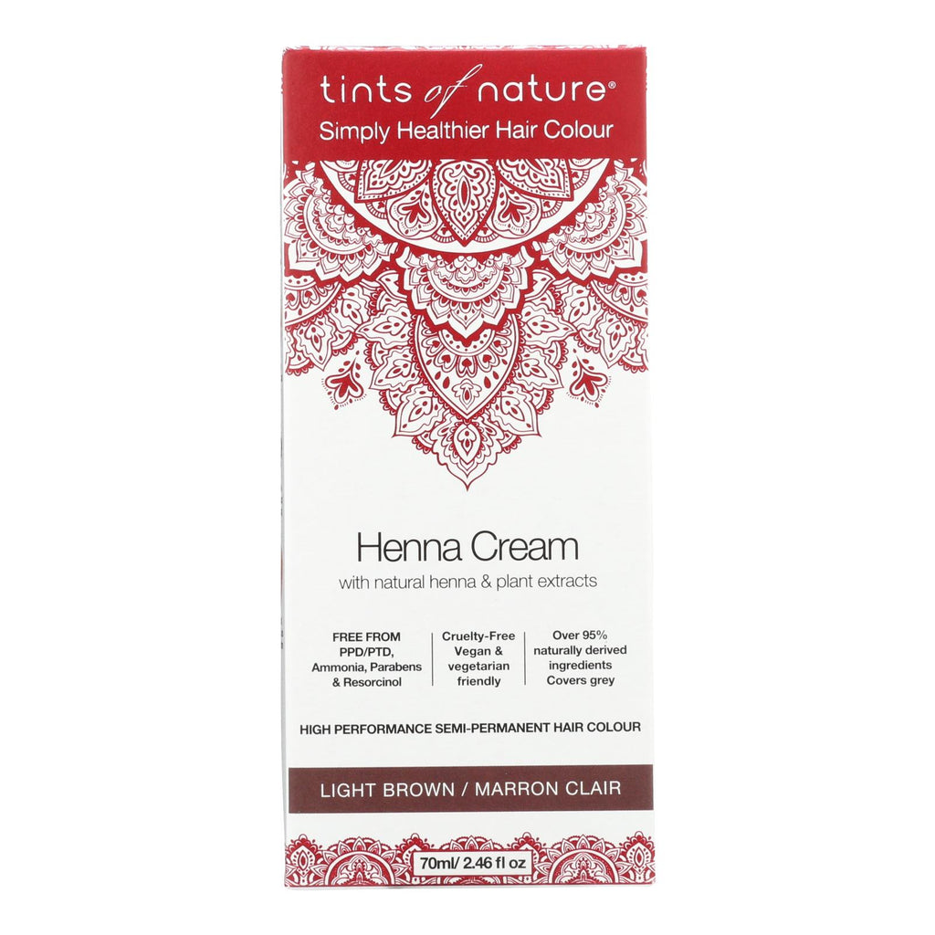 Tints Of Nature - Henna Cream Light Brown - 2.46 Fz - Lakehouse Foods