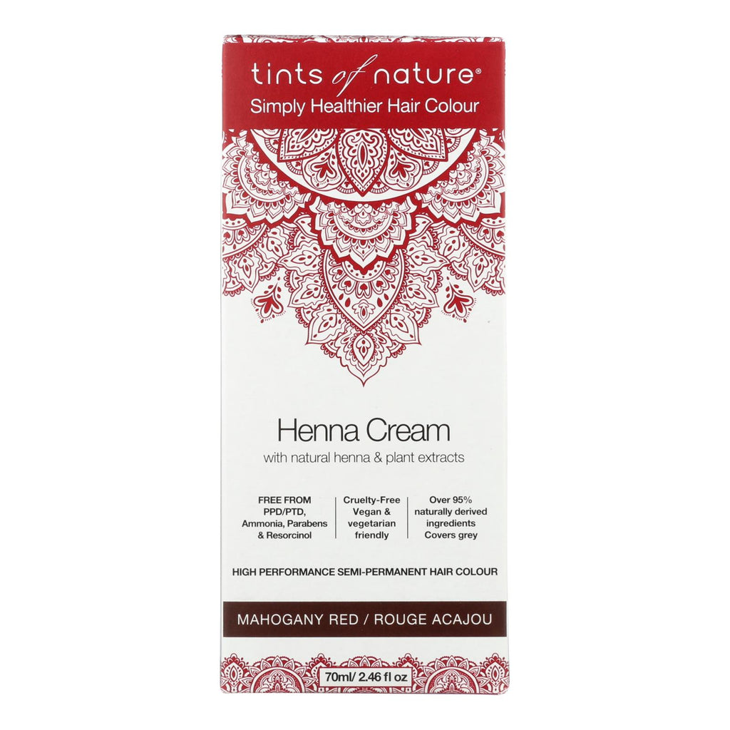 Tints Of Nature - Henna Cream Mahogany Red - 2.46 Fz - Lakehouse Foods