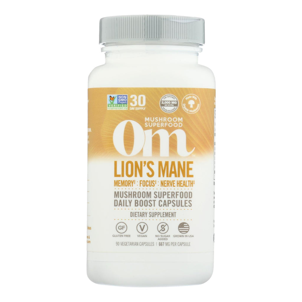 Organic Mushroom Nutrition - Mush Sprfd Lions Mane Cap - 1 Each - 90 Ct - Lakehouse Foods