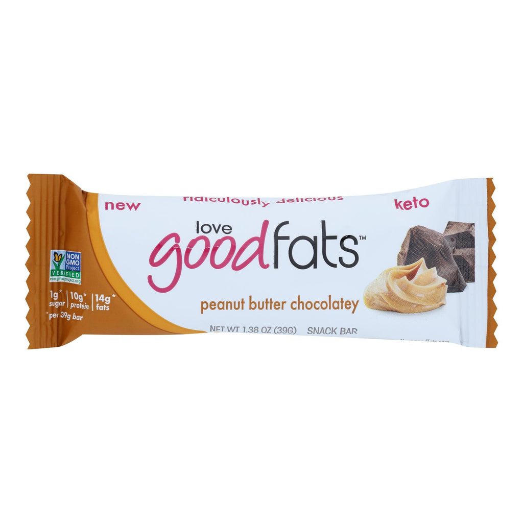 Love Good Fats - Bar Pb Chocolate - Case Of 12 - 1.38 Oz - Lakehouse Foods