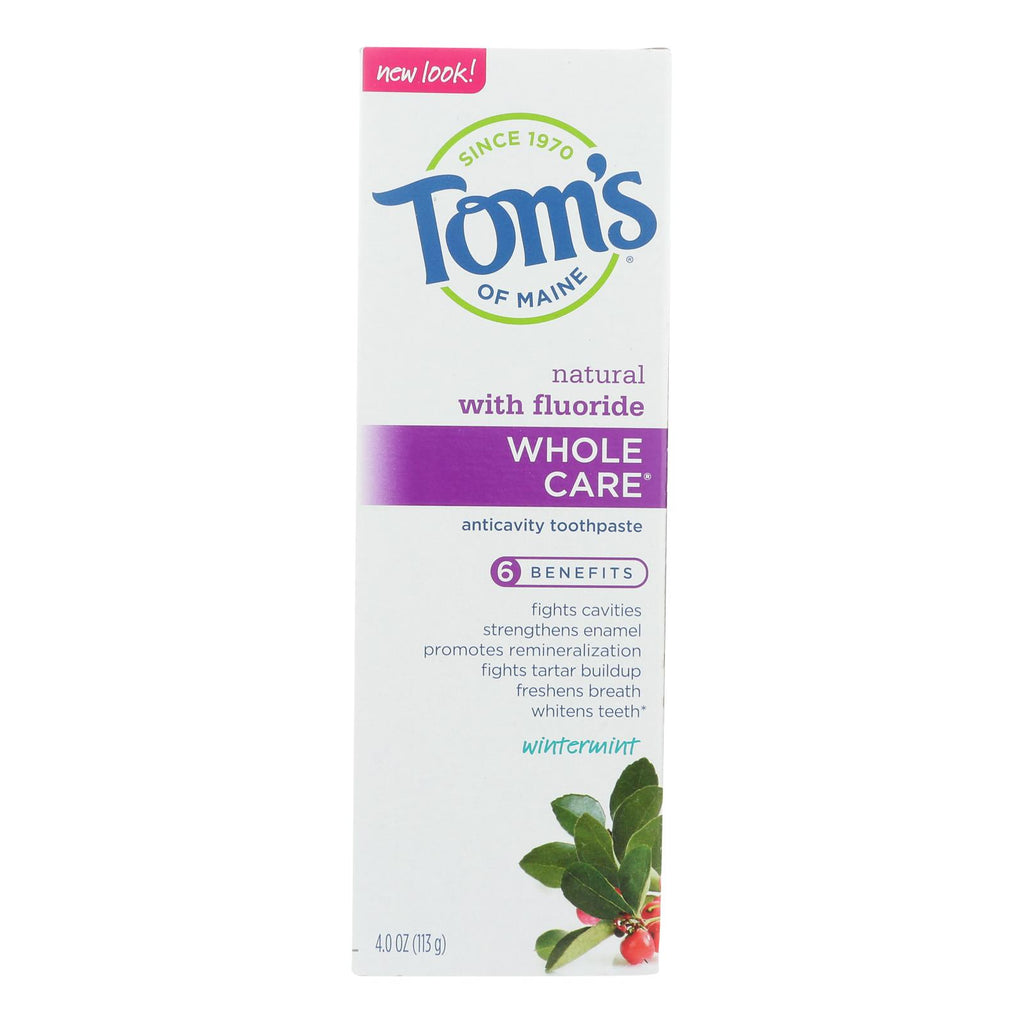 Tom's Of Maine - Tp Whole Care Wntrmnt Fluor - Case Of 6 - 4 Oz - Lakehouse Foods