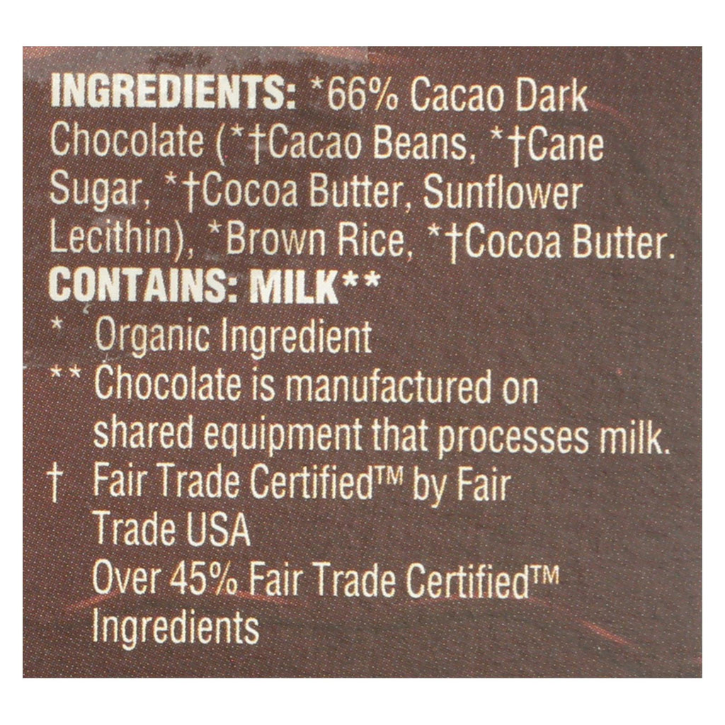 Lundberg Family Farms - Stackers Dark Chocolate - Case Of 6 - 3.3 Oz - Lakehouse Foods