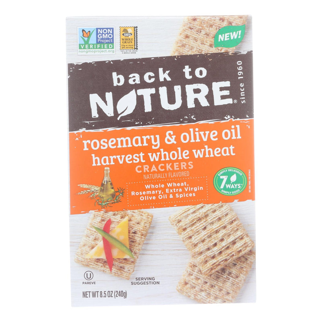 Back To Nature - Crackers Rsmry&olive Oil - Case Of 12 - 8.5 Oz - Lakehouse Foods