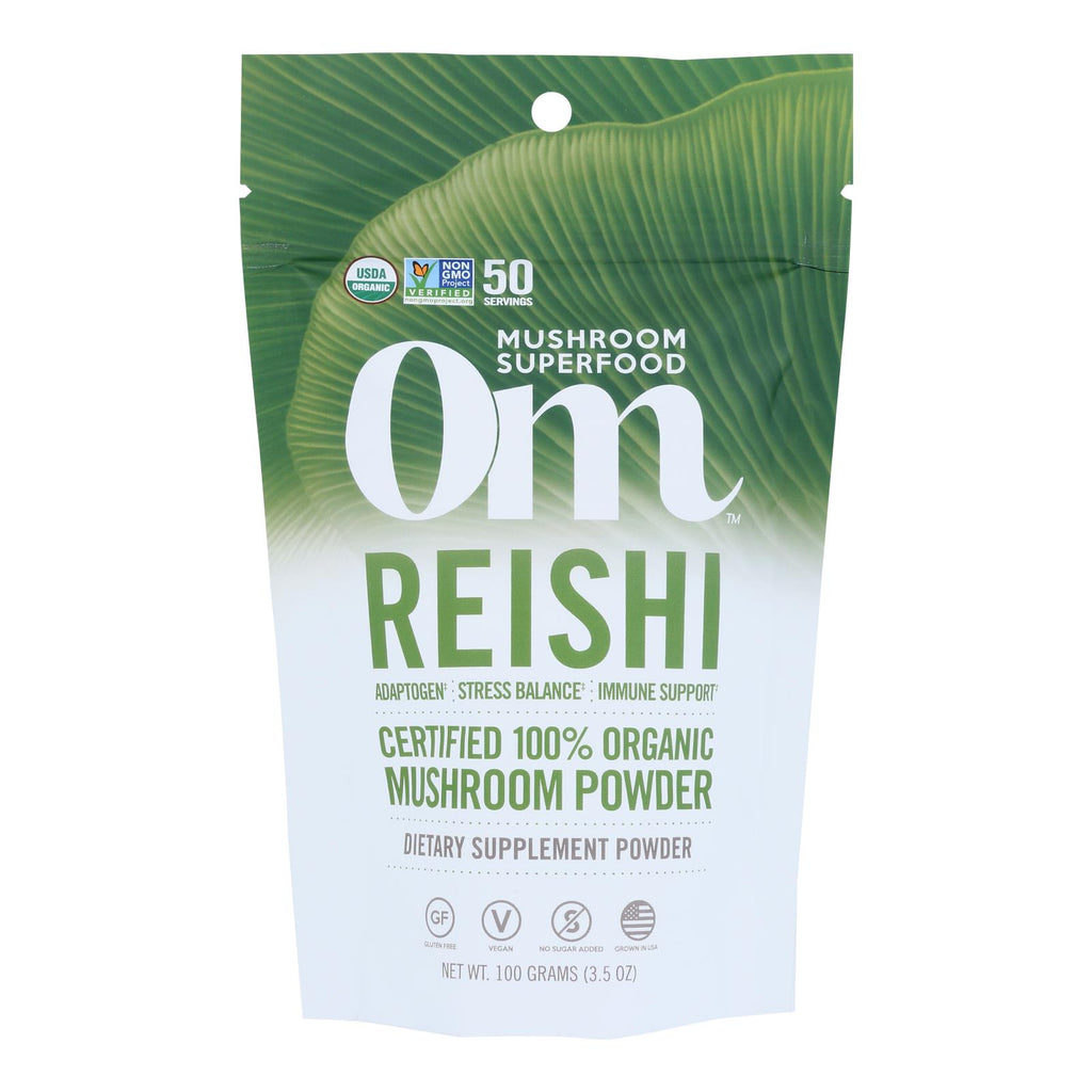 Om - Reishi Organic Powder 100grm - 1 Each - 3.5 Oz - Lakehouse Foods