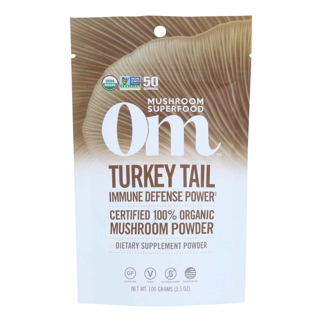 Om - Trkey Tail Organic Powder 100grm - 1 Each - 3.5 Oz - Lakehouse Foods