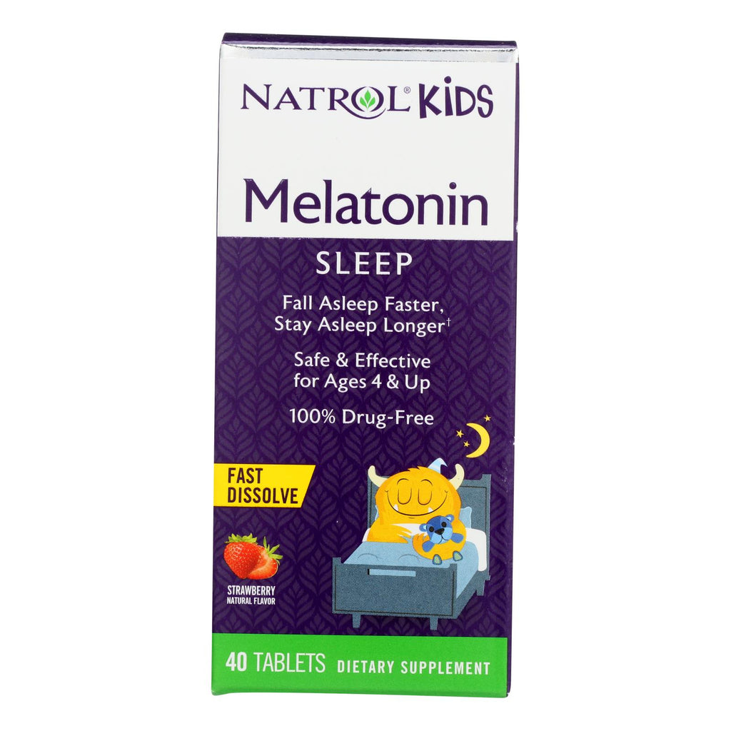 Natrol - Melatn Kids 1mg Fd Straw - 1 Each - 40 Tab - Lakehouse Foods