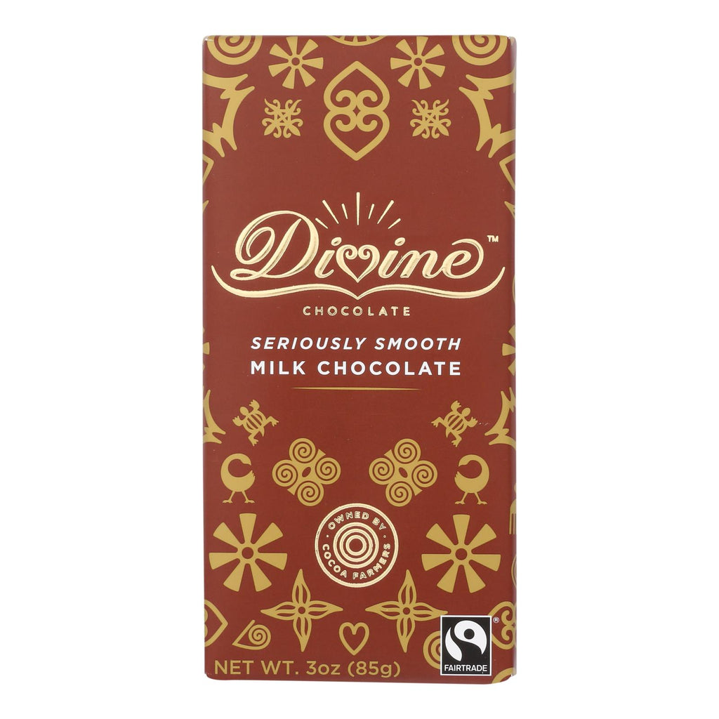 Divine - Bar Milk Chocolate - Case Of 12 - 3 Oz - Lakehouse Foods