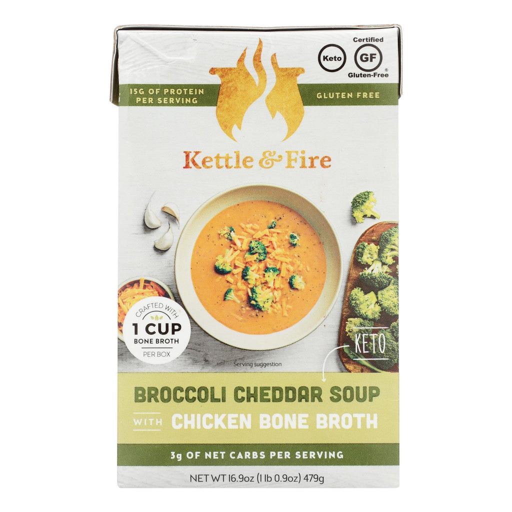 Kettle And Fire - Keto Soup Broc Ched-chkbb - Case Of 6 - 16.9 Oz - Lakehouse Foods