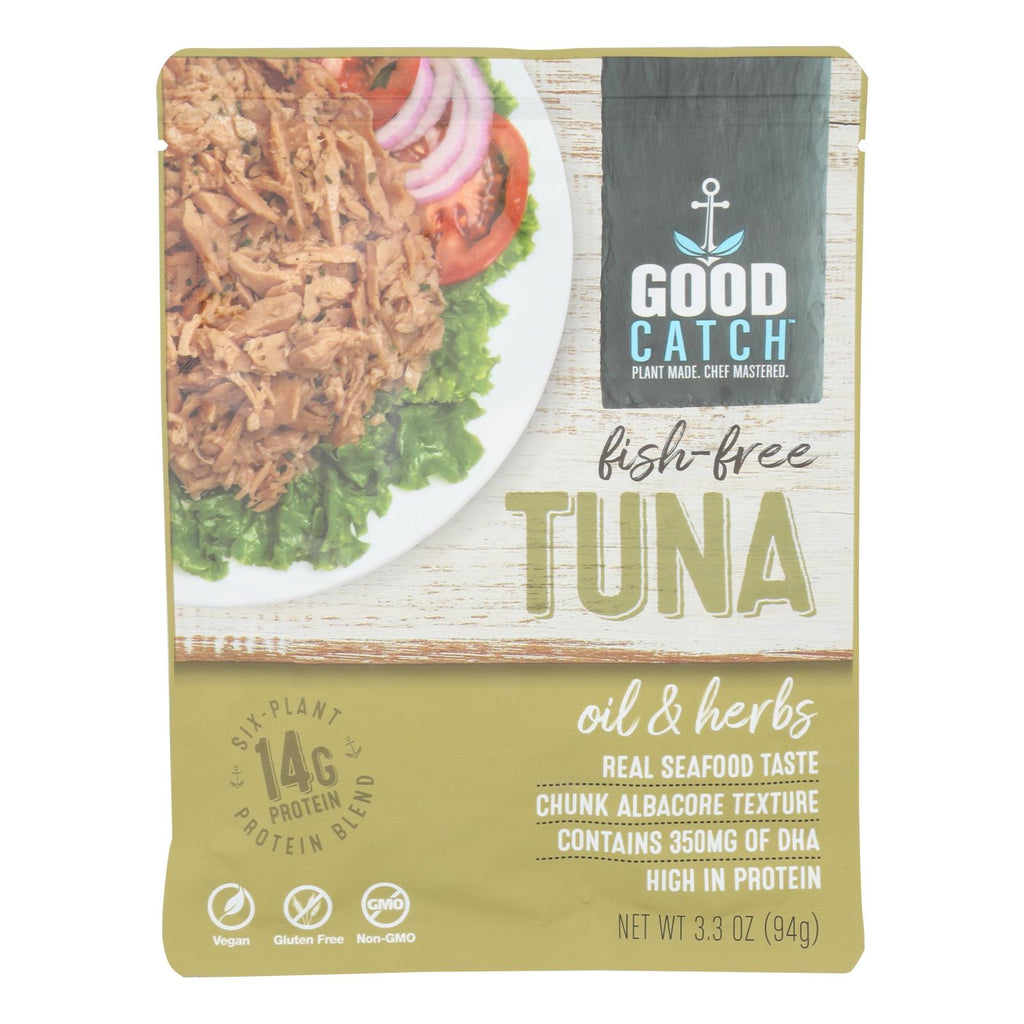 Good Catch - Fish Free Tuna Oil & Herb - Case Of 12 - 3.3 Oz - Lakehouse Foods