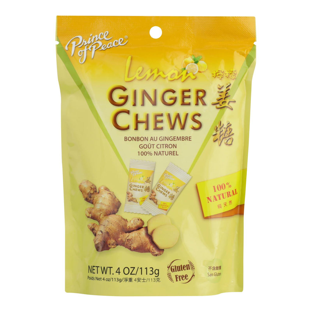 Prince Of Peace - Chews Ginger Lemon - 1 Each - 4 Oz - Lakehouse Foods