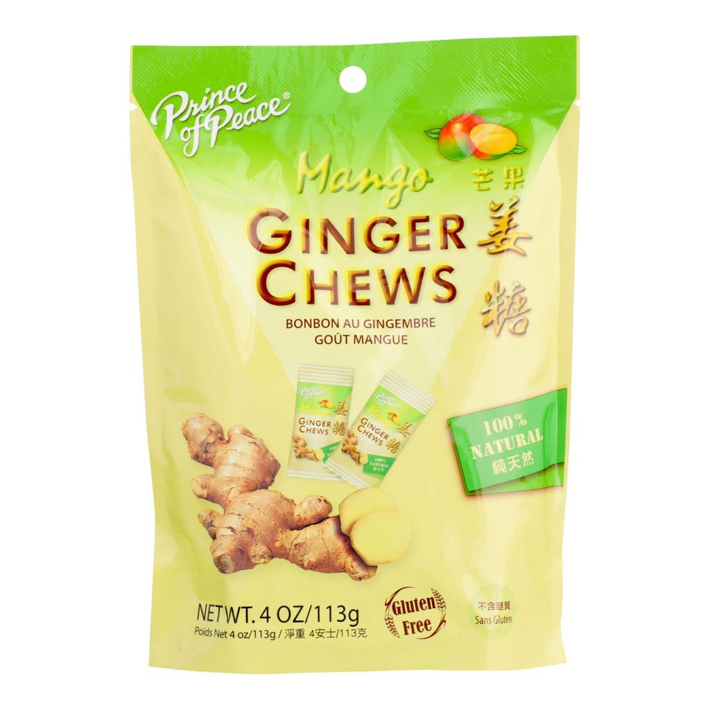 Prince Of Peace - Chews Ginger Mango - 1 Each - 4 Oz - Lakehouse Foods