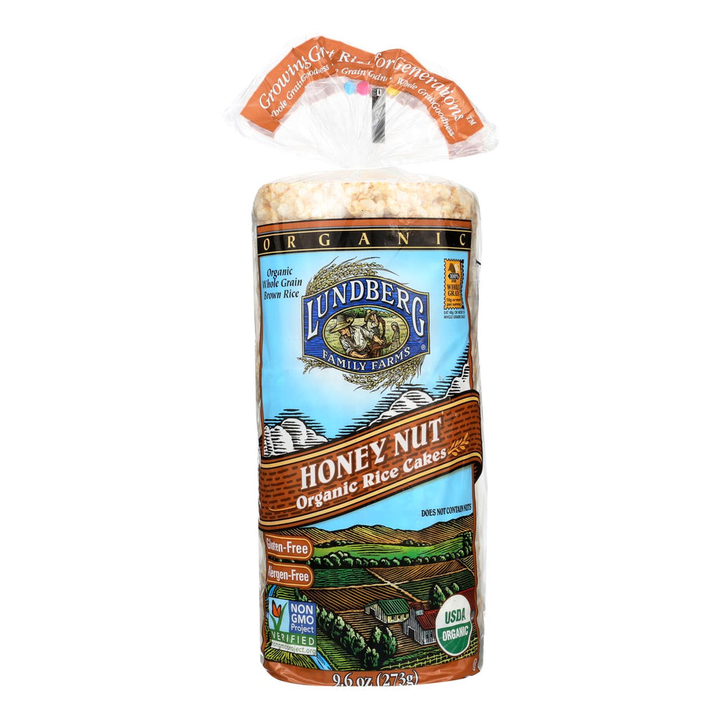 Lundberg Family Farms - Rice Cake Honey Nut - Case Of 6-9.6 Oz - Lakehouse Foods