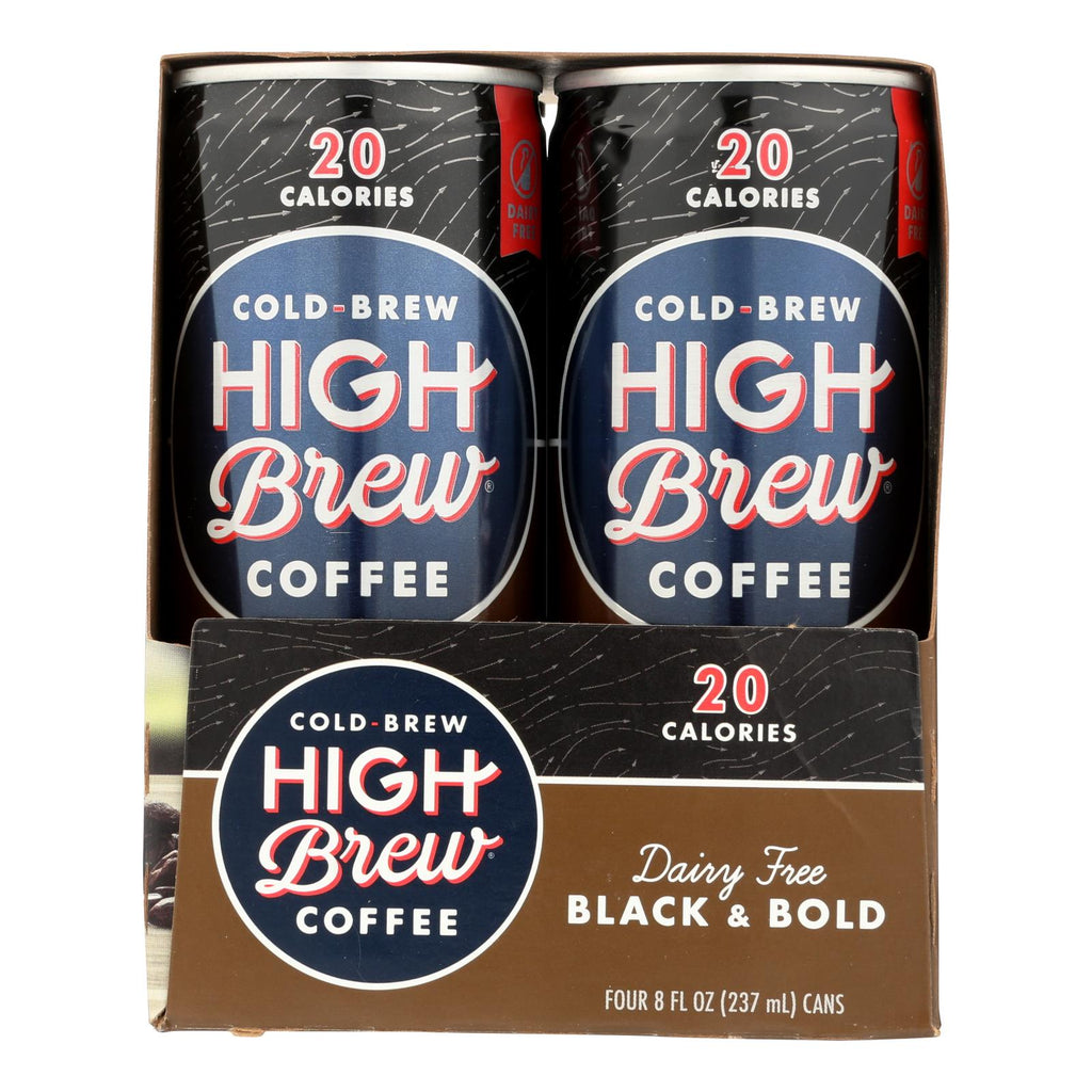 High Brew Coffee - Coffee Rtd Black & Bold Sugar Free - Case Of 6-4-8 Fz - Lakehouse Foods