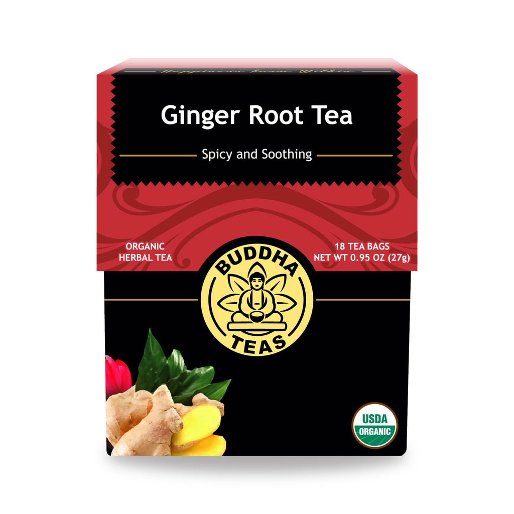 Buddha Teas - Organic Tea - Ginger Root - Case Of 6 - 18 Count - Lakehouse Foods