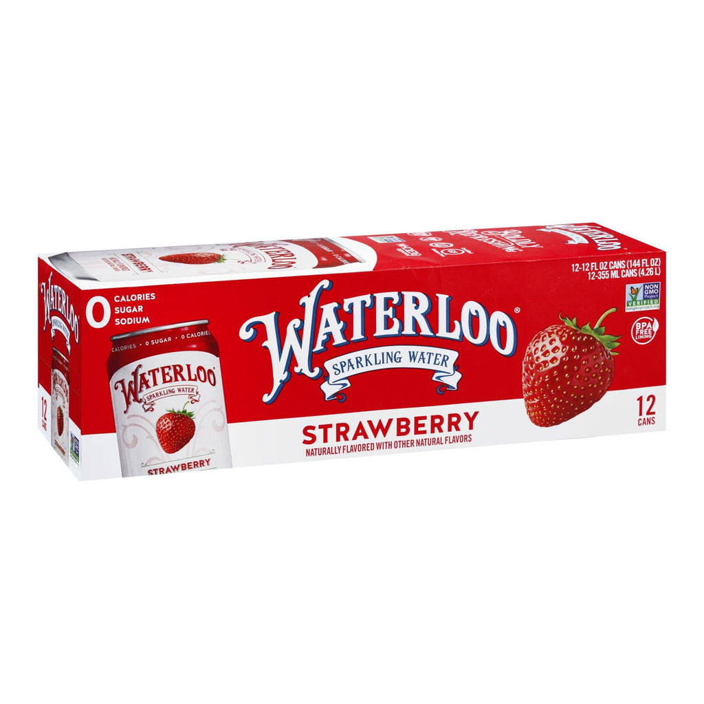 Waterloo - Sparkling Water Strawberry - Case Of 2 - 12-12 Fz - Lakehouse Foods