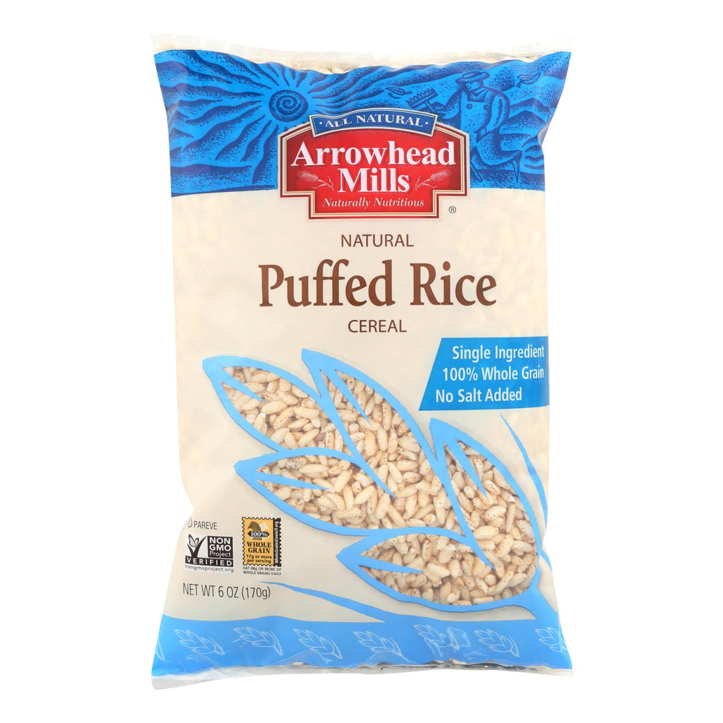 Arrowhead Mills - All Natural Puffed Rice Cereal - Case Of 12 - 6 Oz. - Lakehouse Foods