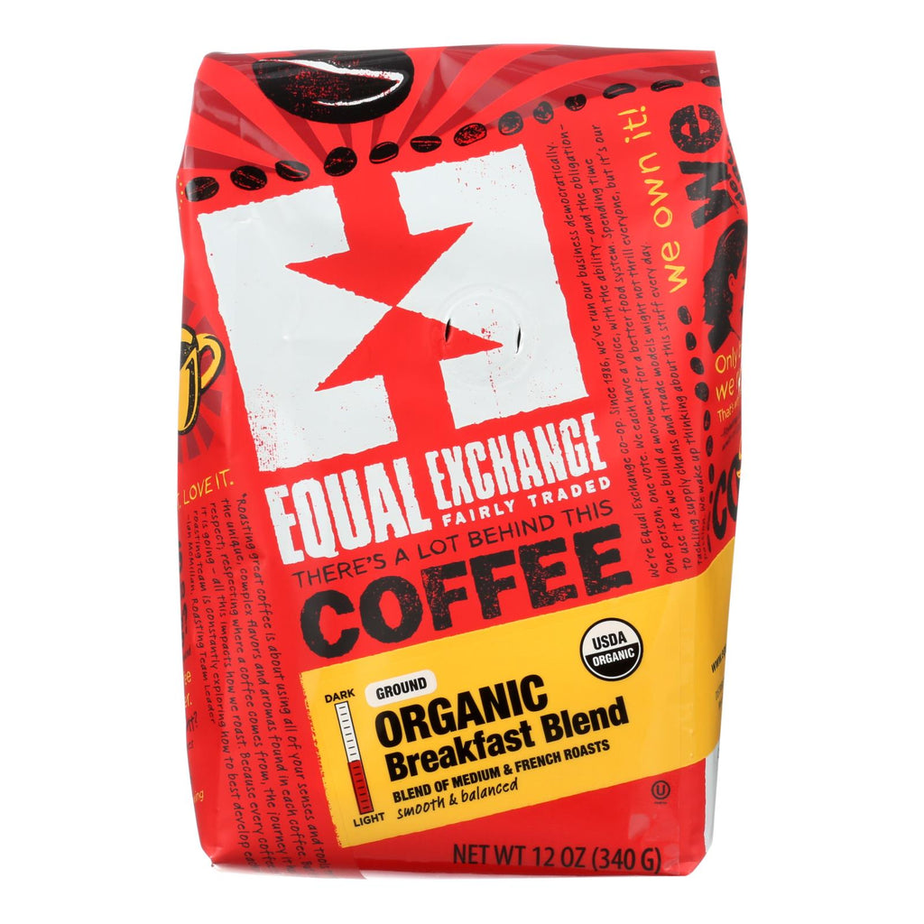 Equal Exchange Organic Drip Coffee - Breakfast Blend - Case Of 6 - 12 Oz. - Lakehouse Foods