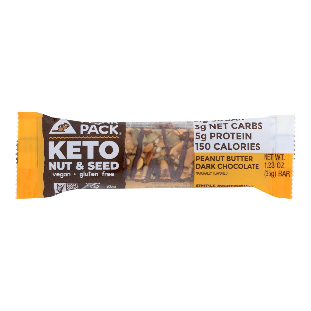 Munk Pack - Keto Nt&sd Peanut Butter Dark Chocolate - Case Of 12 - 1.23 Oz - Lakehouse Foods