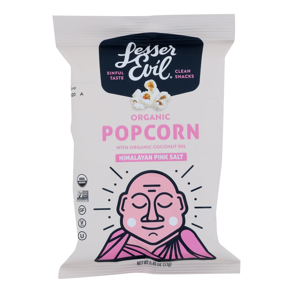 Lesser Evil Organic Air Popped Popcorn - Himalayan Pink - Case Of 12 - 8-.46 Oz - Lakehouse Foods
