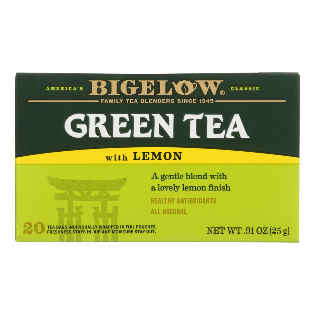 Bigelow Tea Green Tea - With Lemon - Case Of 6 - 20 Bag - Lakehouse Foods