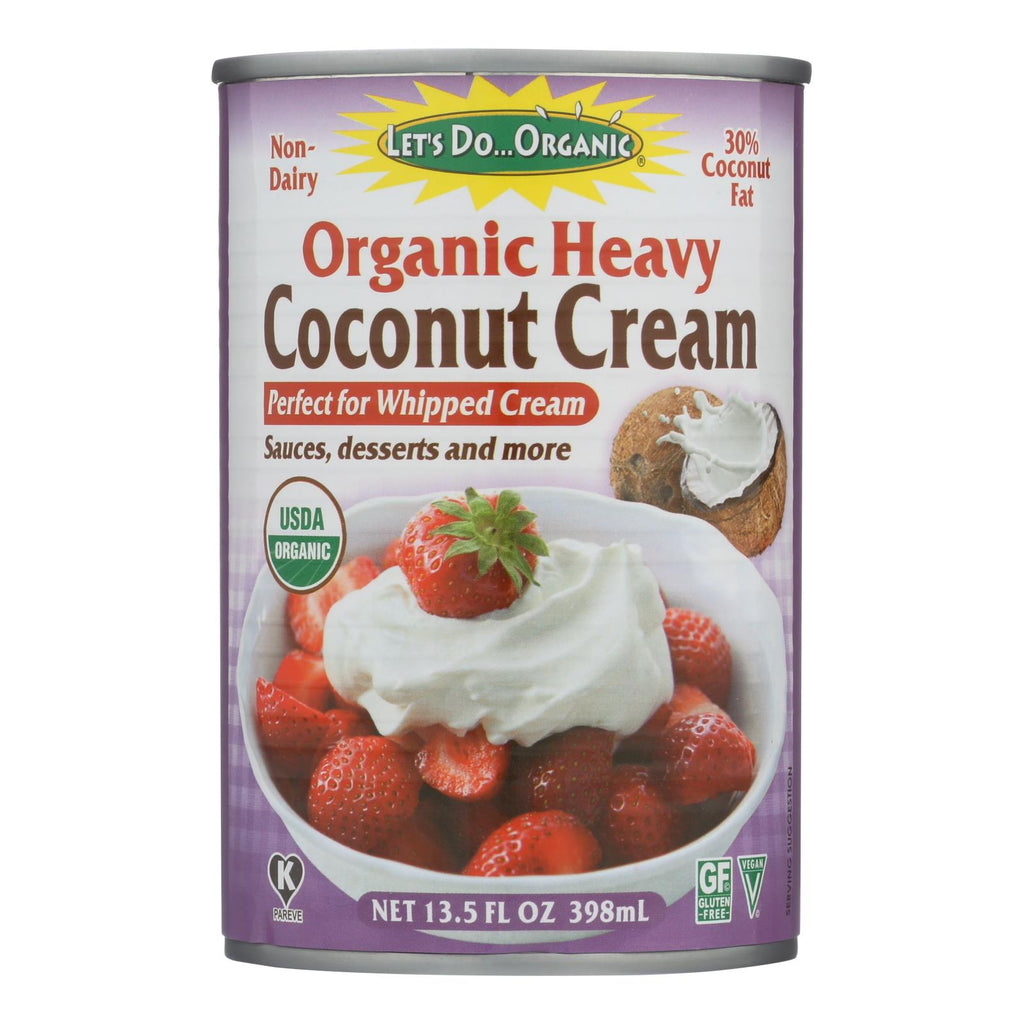 Let's Do Organic Coconut Cream - Organic - Heavy - Case Of 12 - 13.5 Fl Oz - Lakehouse Foods