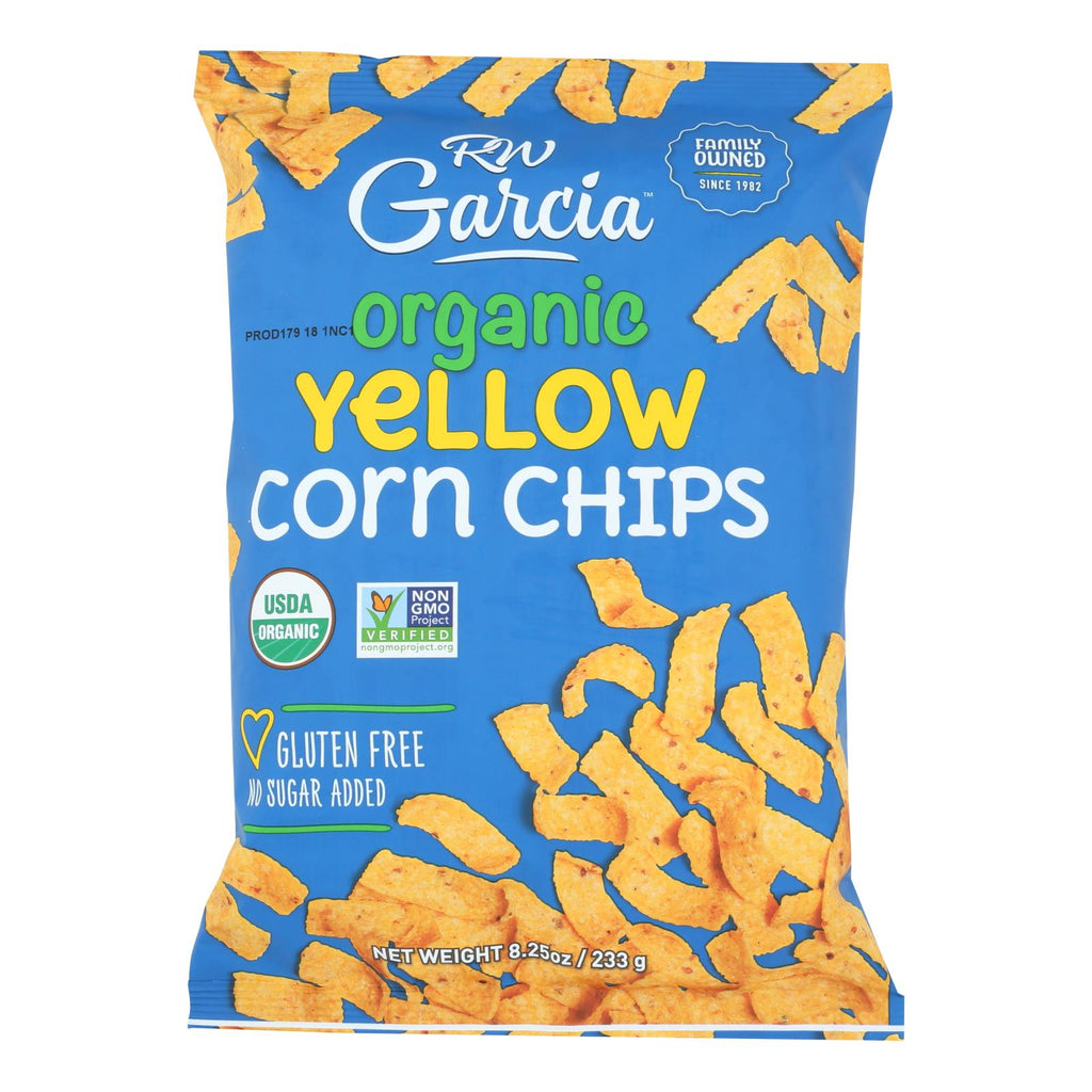 R. W. Garcia Organic Yellow Corn Chips - Case Of 12 - 8.25 Oz - Lakehouse Foods