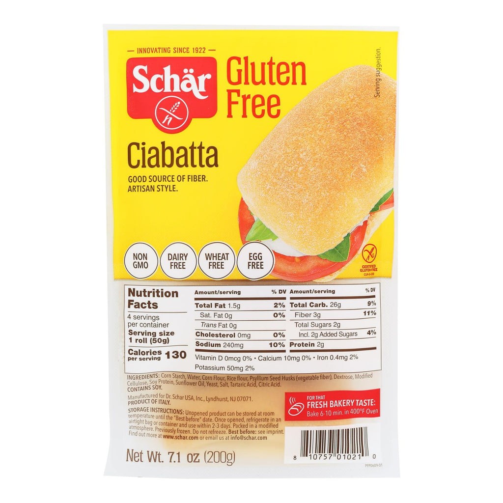 Schar - Ciabatta Gluten Free - Case Of 5-7.1 Oz - Lakehouse Foods