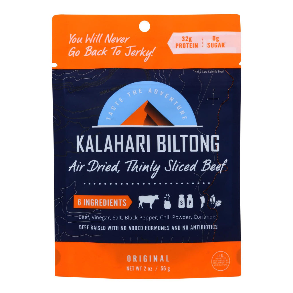 Kalahari Biltong Air-dried Sliced Beef - Case Of 8 - 2 Oz - Lakehouse Foods