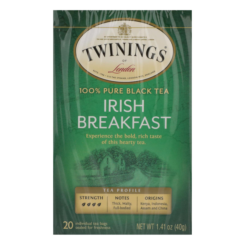 Twinings Tea Breakfast Tea - Irish - Case Of 6 - 20 Bags - Lakehouse Foods