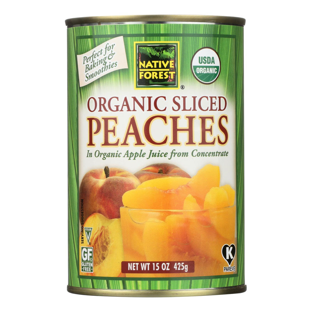 Native Forest Organic Sliced - Peaches - Case Of 6 - 15 Oz. - Lakehouse Foods