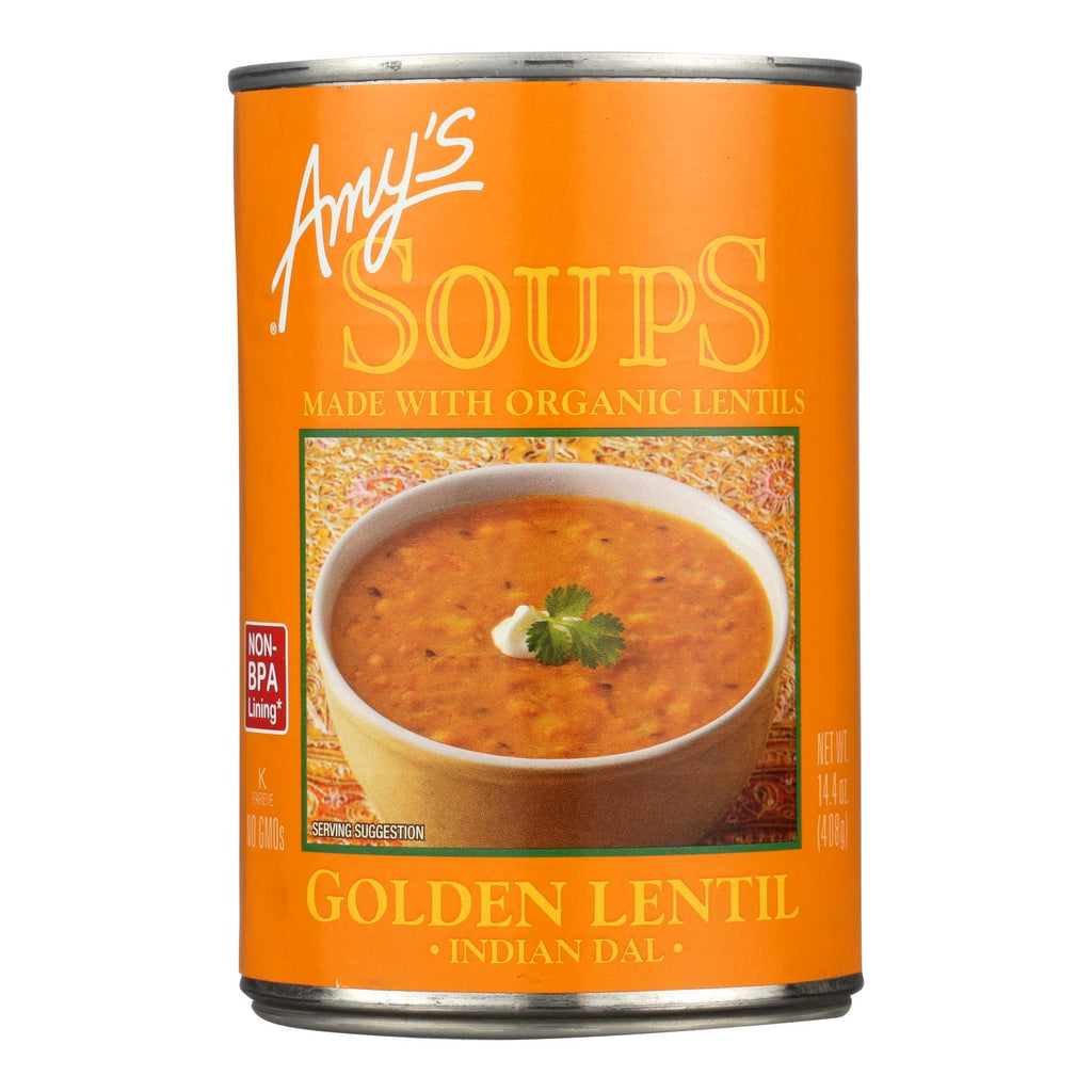 Amy's - Soup - Organic - Lentil - Golden - Case Of 12 - 14.4 Oz - Lakehouse Foods