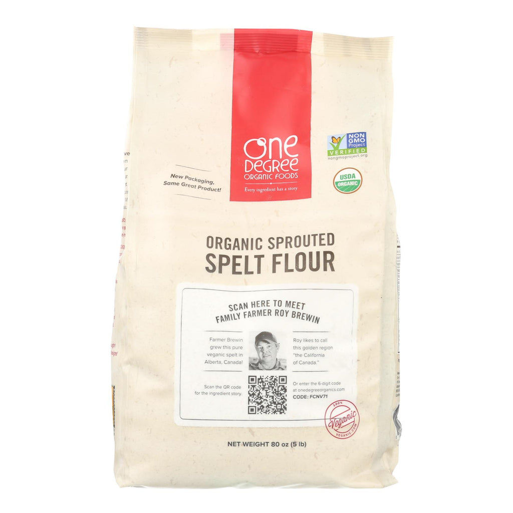 One Degree Organic Foods Sprouted Spelt Flour - Organic - Case Of 4 - 80 Oz. - Lakehouse Foods