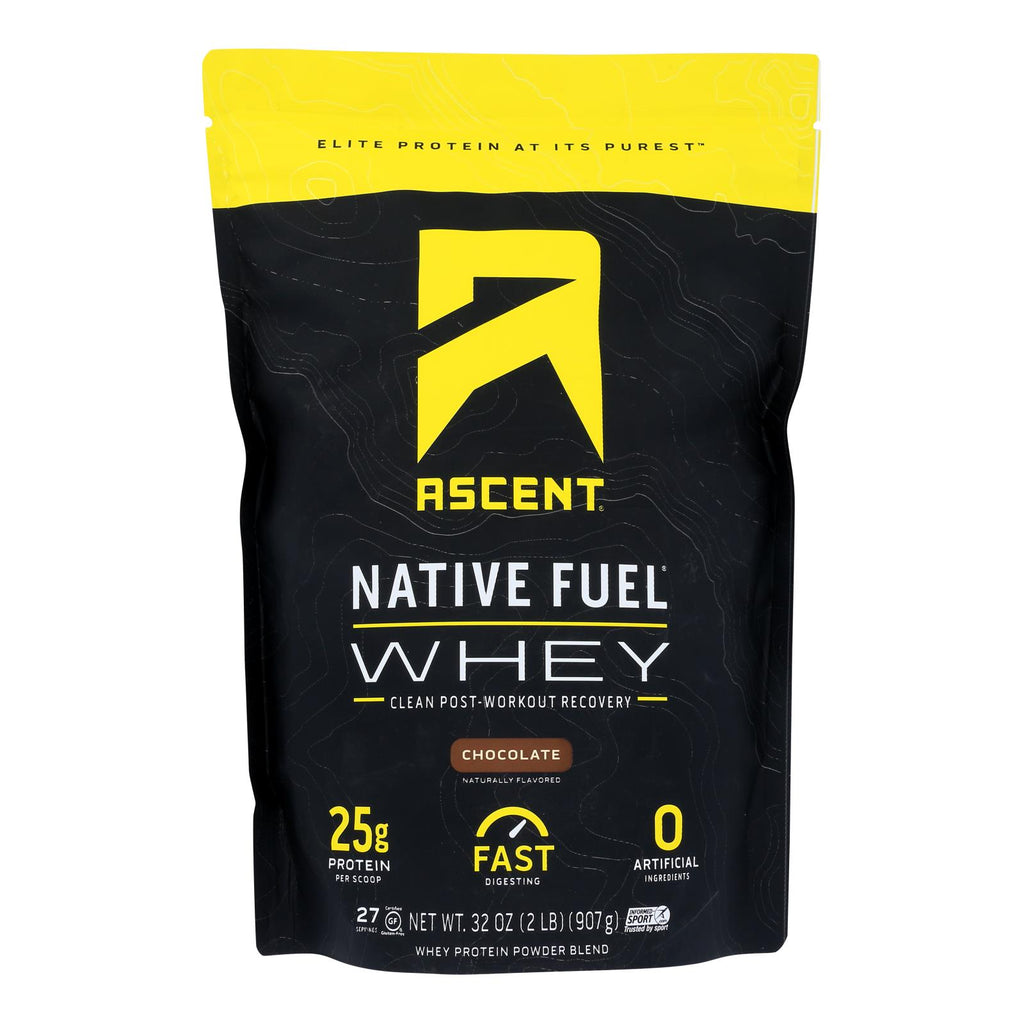 Ascent Native Fuel Chocolate Whey Protein Powder Blend Chocolate - 1 Each - 2 Lb - Lakehouse Foods
