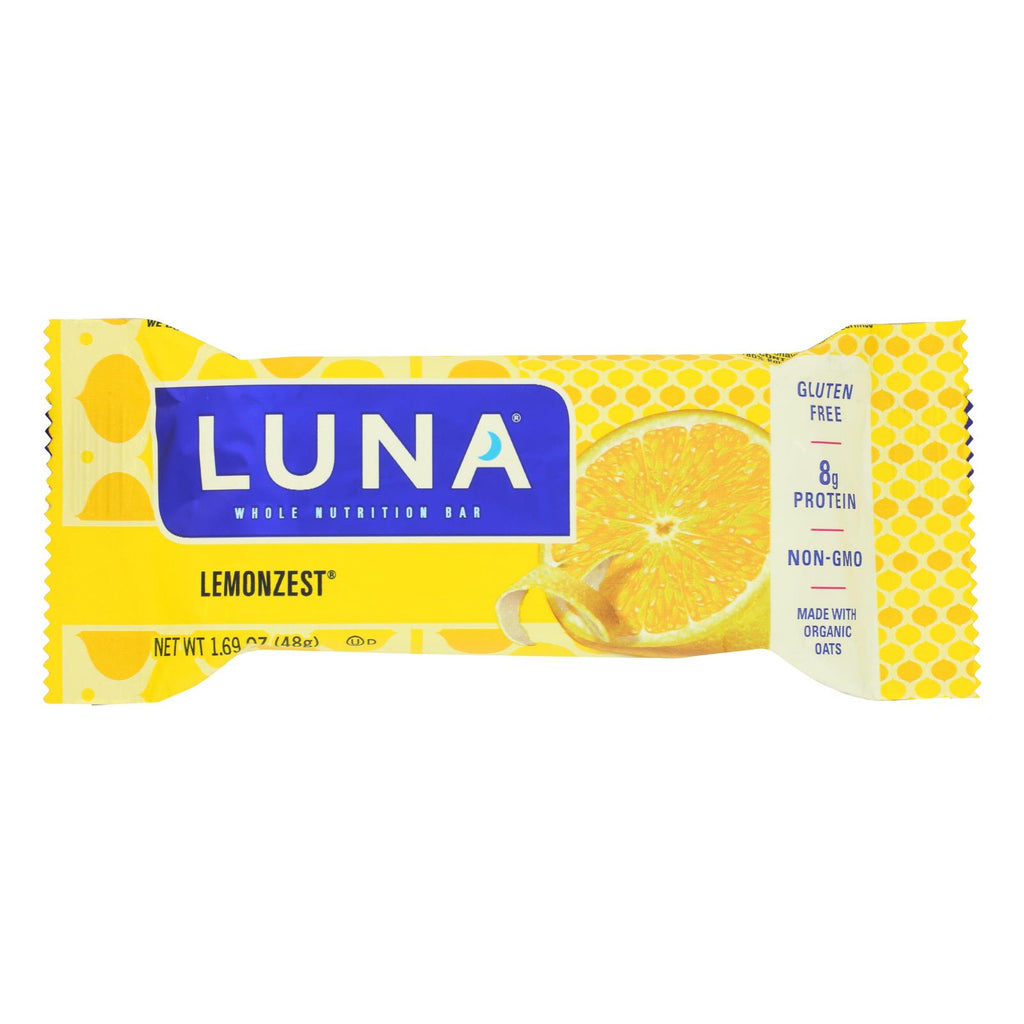 Clif Bar Luna Bar - Organic Lemon Zest - Case Of 15 - 1.69 Oz - Lakehouse Foods