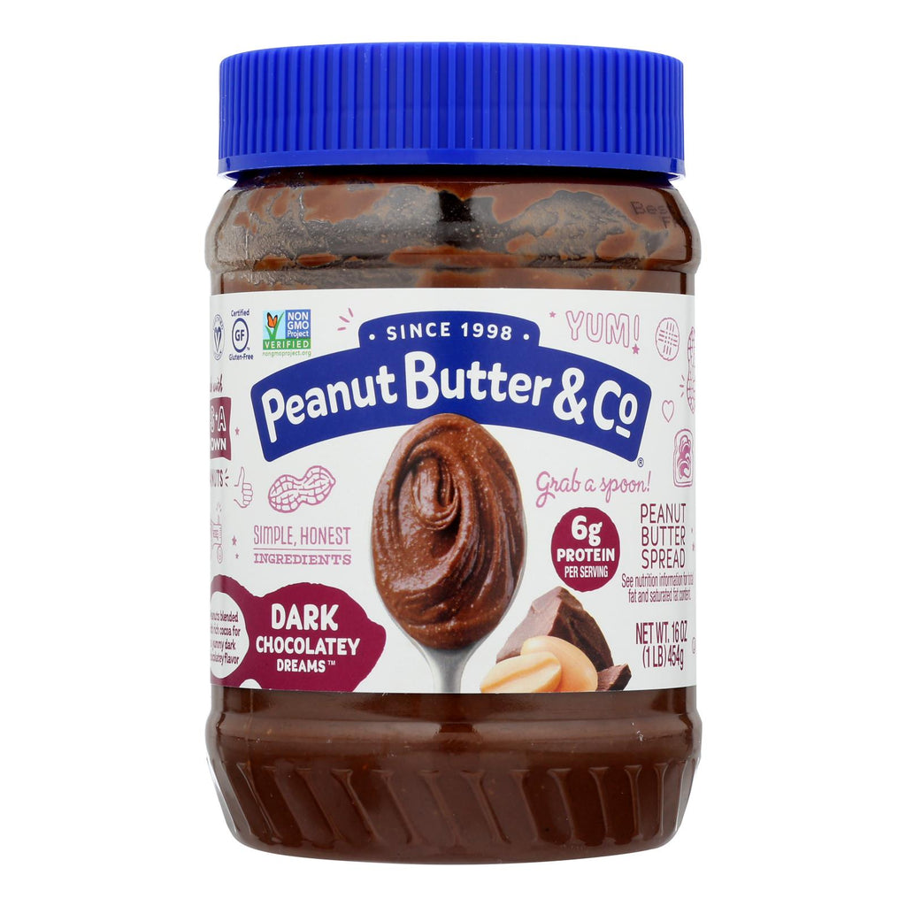 Peanut Butter And Co Peanut Butter - Dark Chocolate Dreams - Case Of 6 - 16 Oz. - Lakehouse Foods