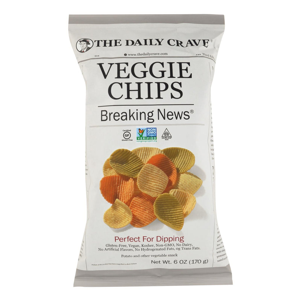 The Daily Crave Veggie Chips - Perfect For Dipping - Case Of 8 - 6 Oz - Lakehouse Foods