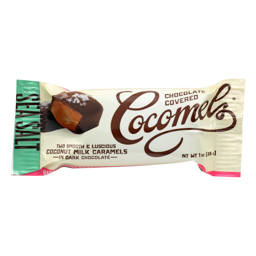Cocomel - Dark Chocolate Covered Cocomel -s - Sea Salt - Case Of 15 - 1 Oz. - Lakehouse Foods
