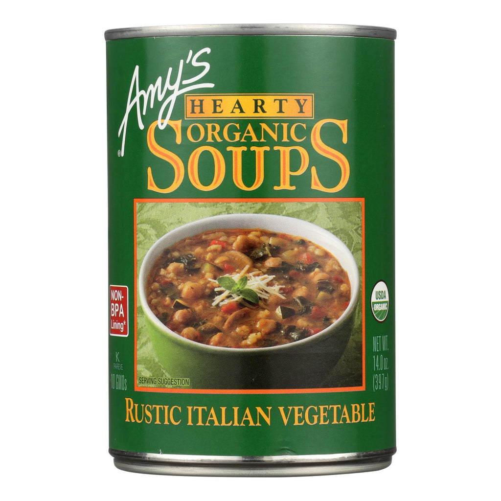 Amy's - Organic Soup - Vegetarian Hearty Italian - Case Of 12 - 14 Oz - Lakehouse Foods