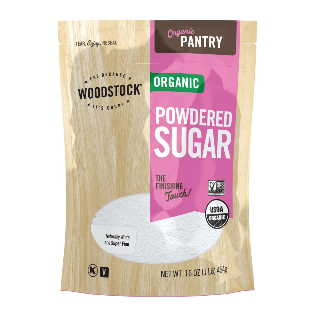 Woodstock Organic Powdered Sugar - Case Of 12 - 16 Oz - Lakehouse Foods