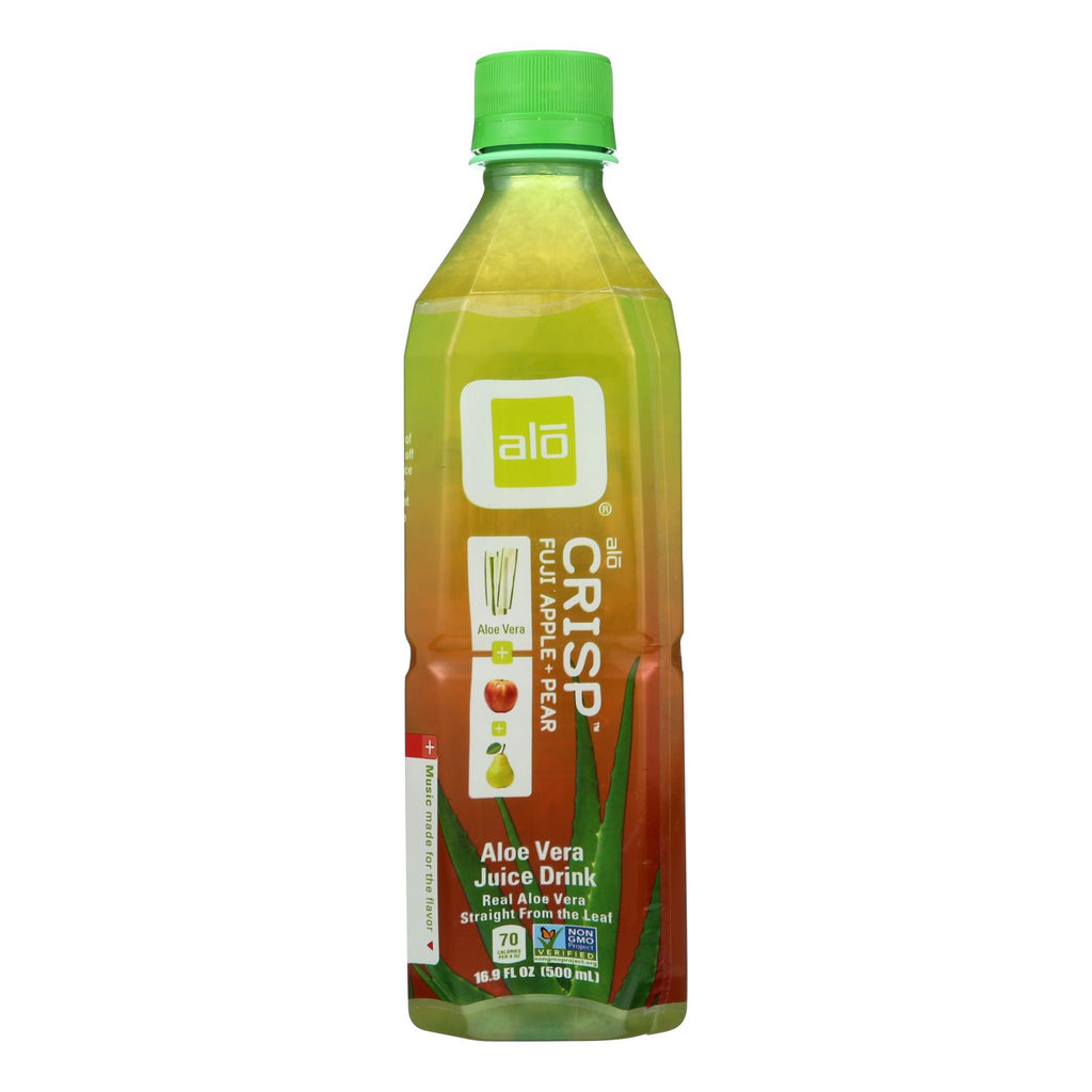 Alo Original Crisp Aloe Vera Juice Drink - Fuji Apple And Pear - Case Of 12 - 16.9 Fl Oz. - Lakehouse Foods