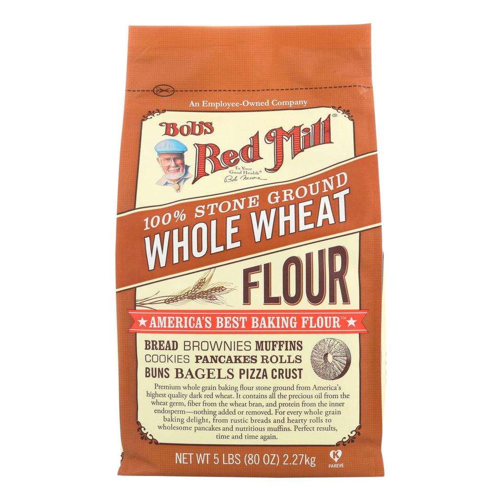 Bob's Red Mill - Whole Wheat Flour - 5 Lb - Case Of 4 - Lakehouse Foods