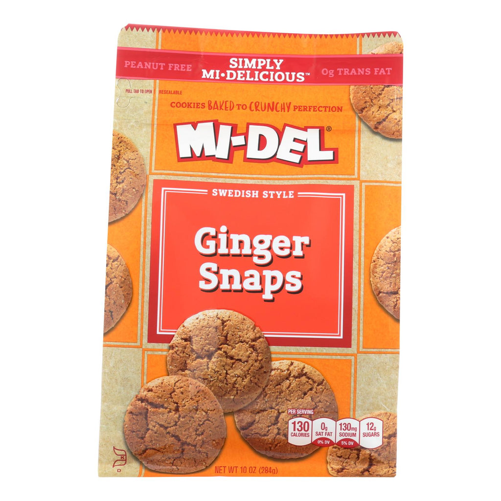 Midel Cookies - Ginger Snaps - Case Of 8 - 10 Oz - Lakehouse Foods