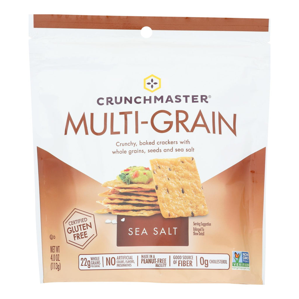 Crunchmaster - Multigrn Cracker Sea Salt - Case Of 12 - 4 Oz - Lakehouse Foods