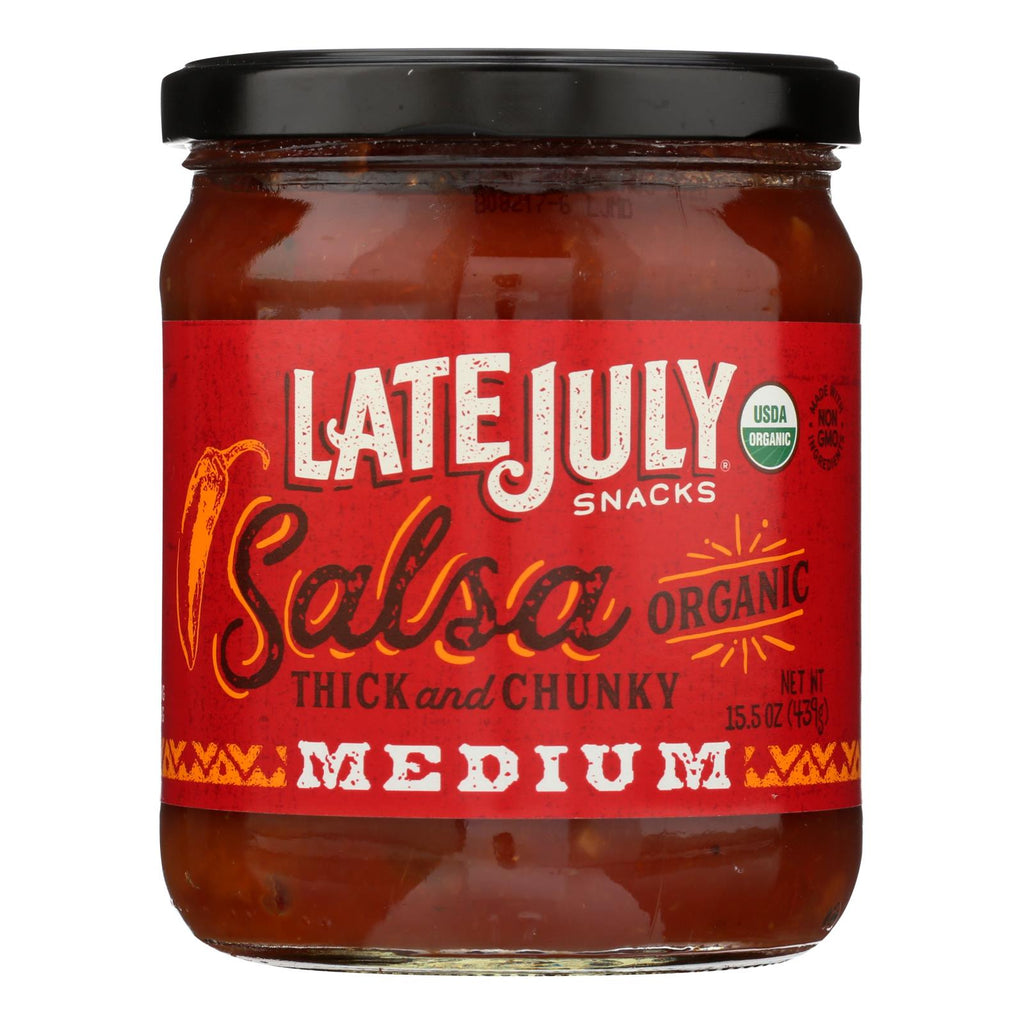 Late July Snacks Salsa - Medium - Case Of 12 - 15.5 Oz. - Lakehouse Foods