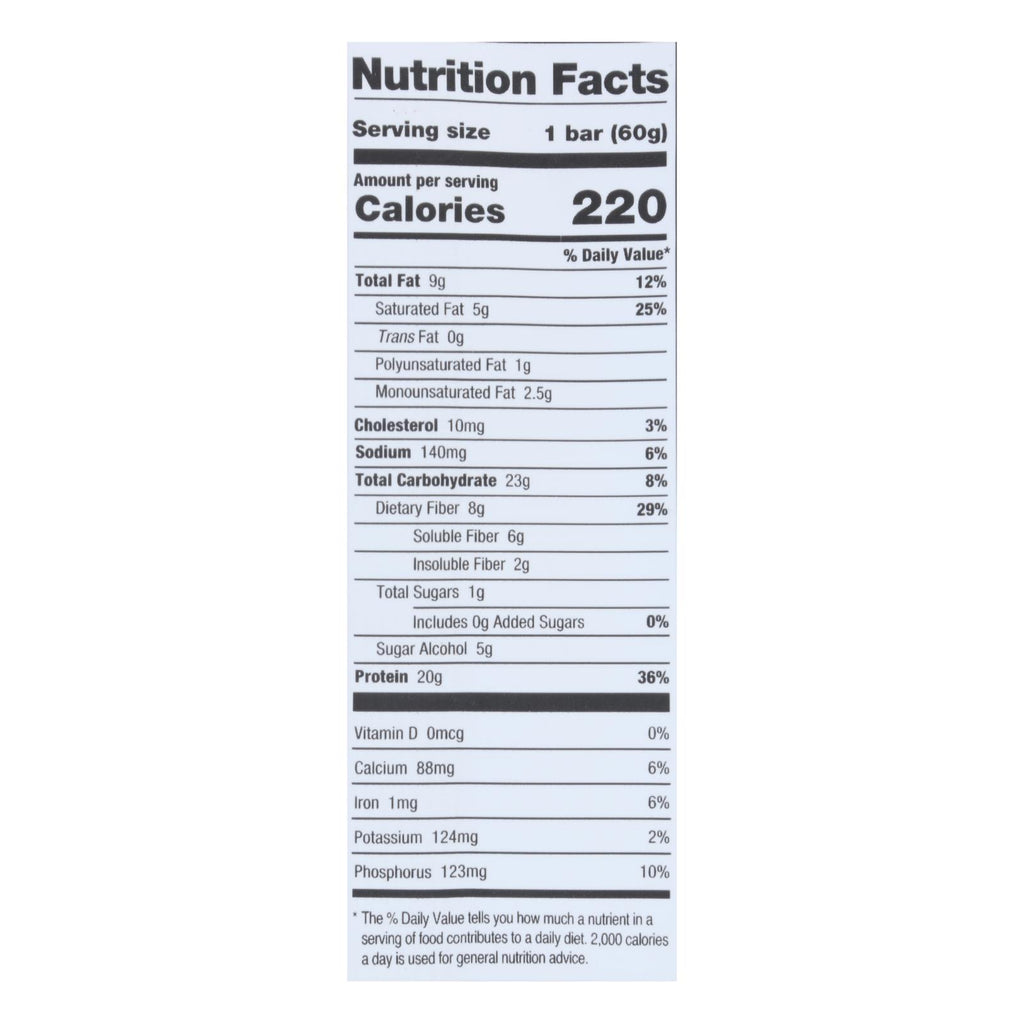 One Peanut Butter Pie Flavored Protein Bar  - Case Of 12 - 60 Grm - Lakehouse Foods