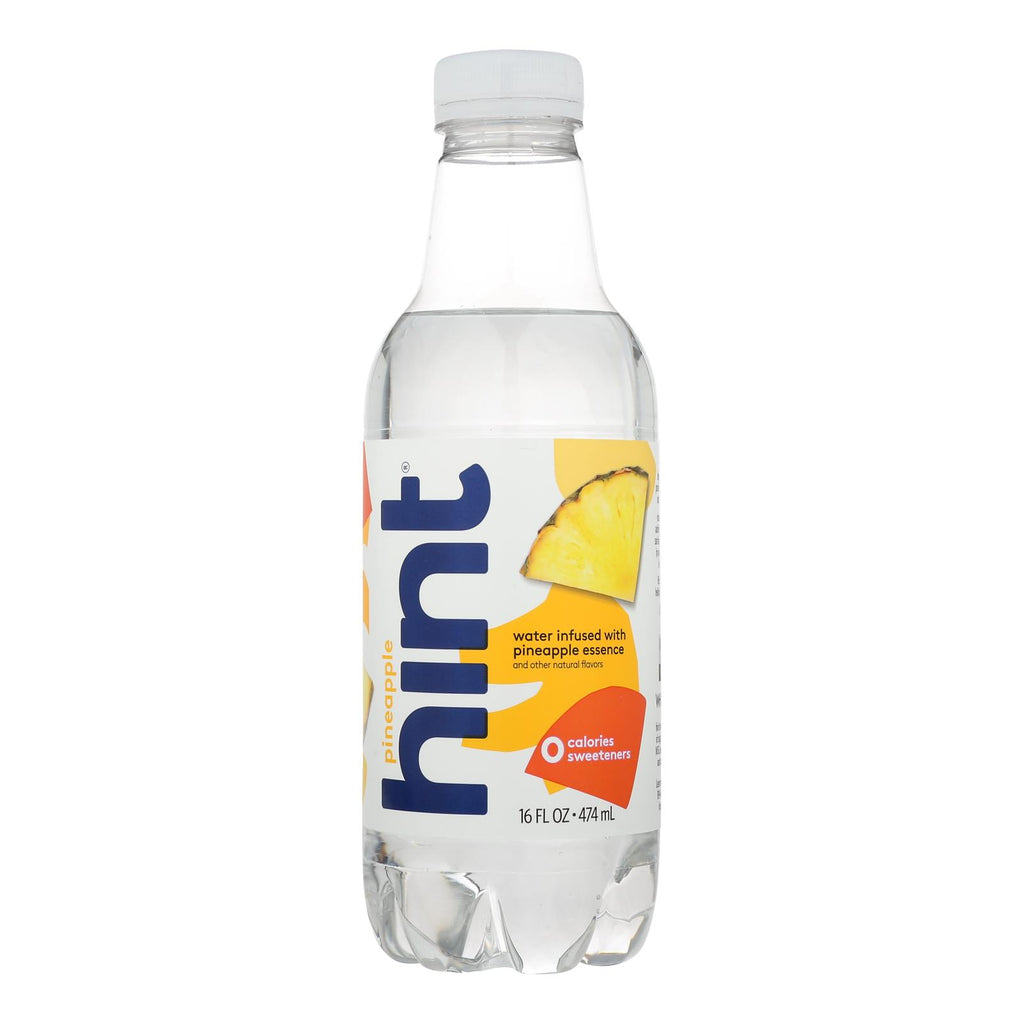 Hint Pineapple Water - Pineapple Unsweetened - Case Of 12 - 16 Fl Oz. - Lakehouse Foods