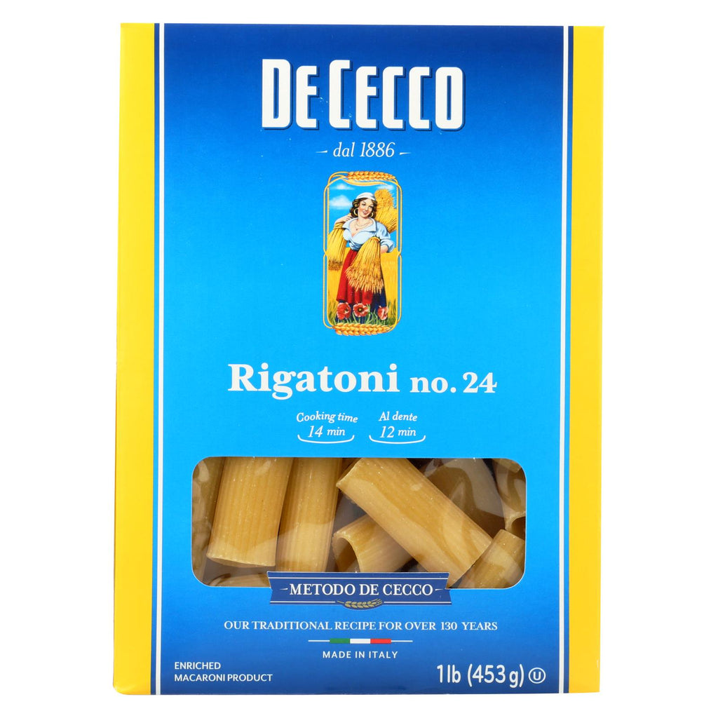 De Cecco Pasta - Pasta - Rigatoni - Case Of 12 - 16 Oz - Lakehouse Foods